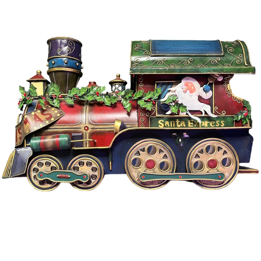 Vintage 2002 Grandeur Noel Collectors Edition Tin Christmas Locomotive Engine